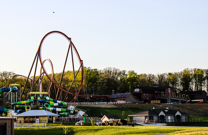 The worlds first launched Wing Rider Rollercoaster Thunderbird at Holiday World, Santa Claus, Indiana