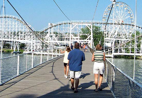 Across the bridge to Indiana Beach, Monticello, Indiana
