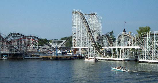 Hoosier Hurricane, Cornball Express and Air Crow At Indiana Beach, Monticello, Indiana