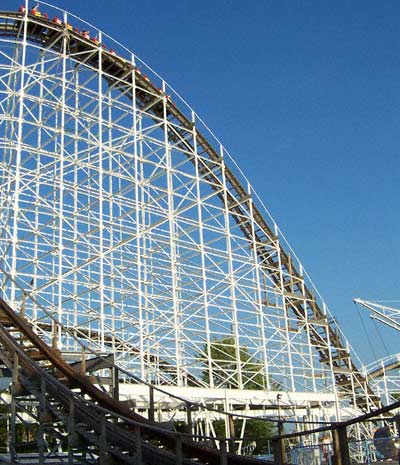 The Hoosier Hurricane Rollercoaster at Indiana Beach, Monticello, Indiana