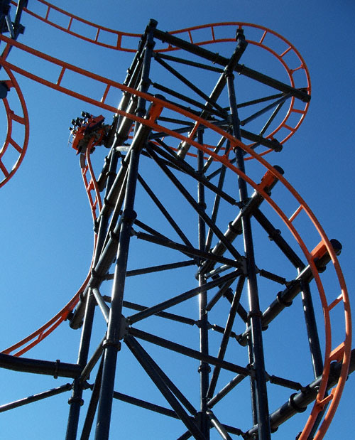 The Steel Hawg Rollercoaster At Indiana Beach Amusement Resort, Monticello, IN