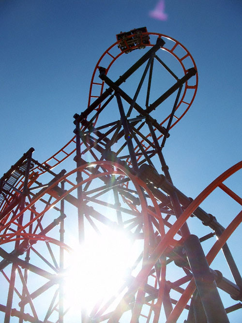 The Steel Hawg Rollercoaster at Indiana Beach Amusement Resort, Monticello, IN