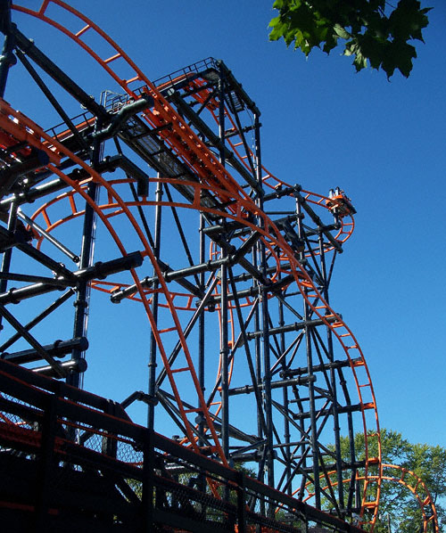 The Steel Hawg Roller Coaster At Indiana Beach Amusement Resort, Monticello, IN