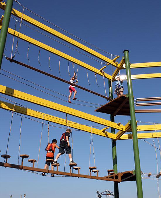 The New For 2011 Adventure Point Ropes Course at Indiana Beach Amusement Resort, Monticello, Indiana