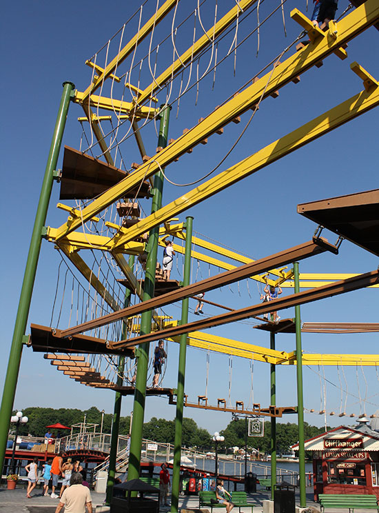 The New For 2011 Adventure Point Ropes Course at Indiana Beach Amusement Resort, Monticello, Indiana