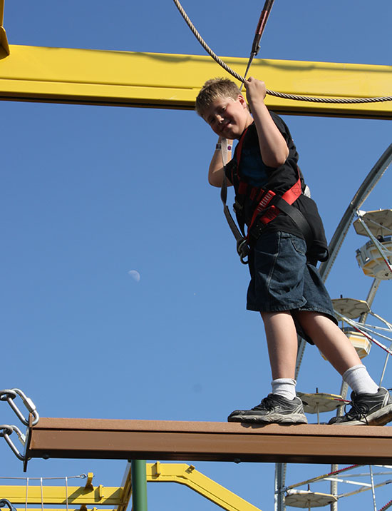 The New For 2011 Adventure Point Ropes Course at Indiana Beach Amusement Resort, Monticello, Indiana