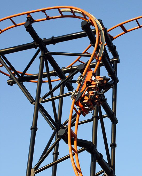The Steel Hawg Rollercoaster at Indiana Beach Amusement Resort, Monticello, Indiana