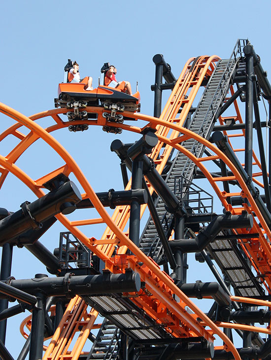 The Steel Hawg Rollercoaster at Indiana Beach Amusement Resort, Monticello, Indiana