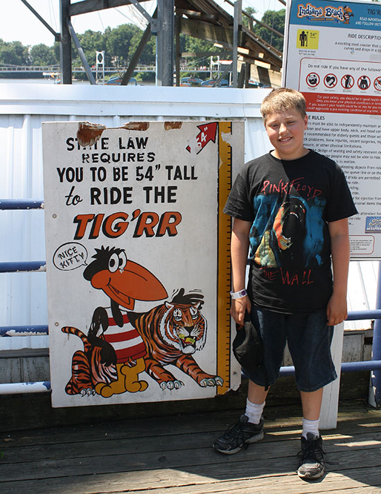 The Tig'rr Rollercoaster at Indiana Beach Amusement Resort, Monticello, Indiana