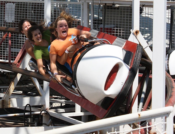 The Tig'rr Rollercoaster at Indiana Beach Amusement Resort, Monticello, Indiana