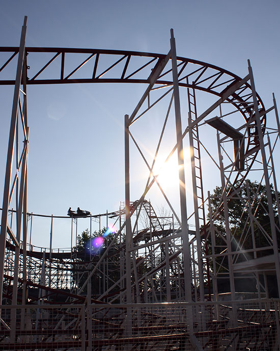 The Tig'rr Rollercoaster at Indiana Beach Amusement Resort, Monticello, Indiana