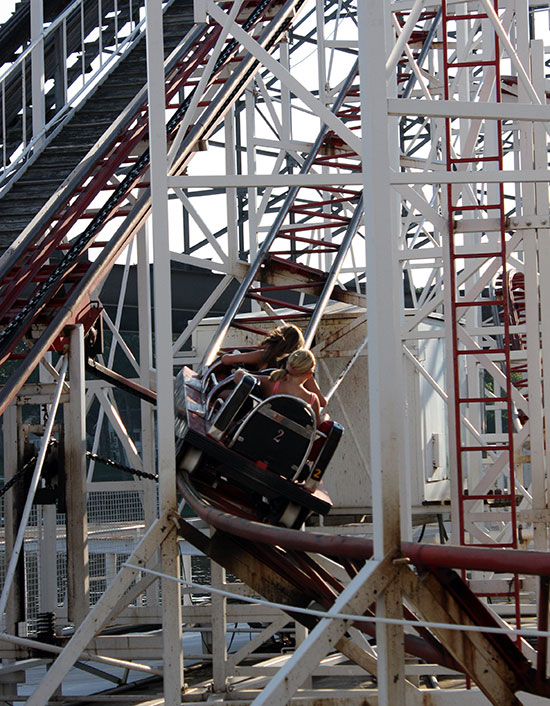 The Tig'rr Rollercoaster at Indiana Beach Amusement Resort, Monticello, Indiana