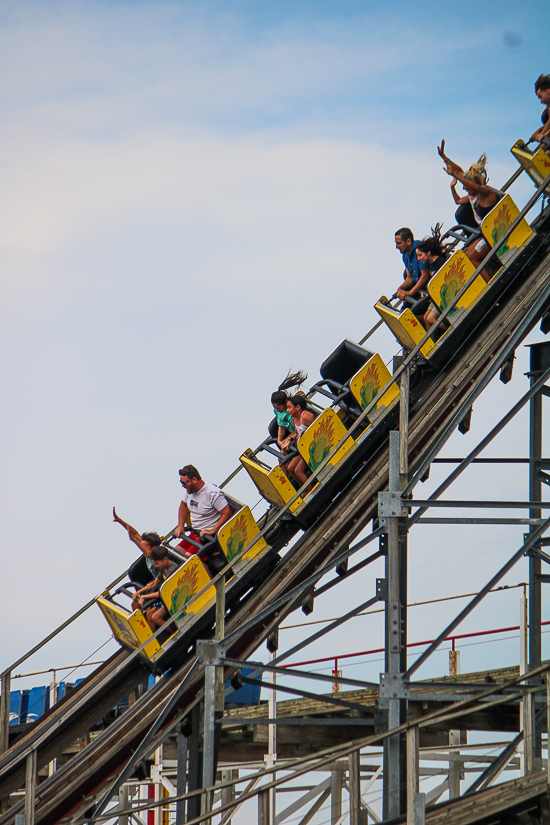 The Corn Ball Express Roller Coaster at Indiana Beach, Monticello Indiana