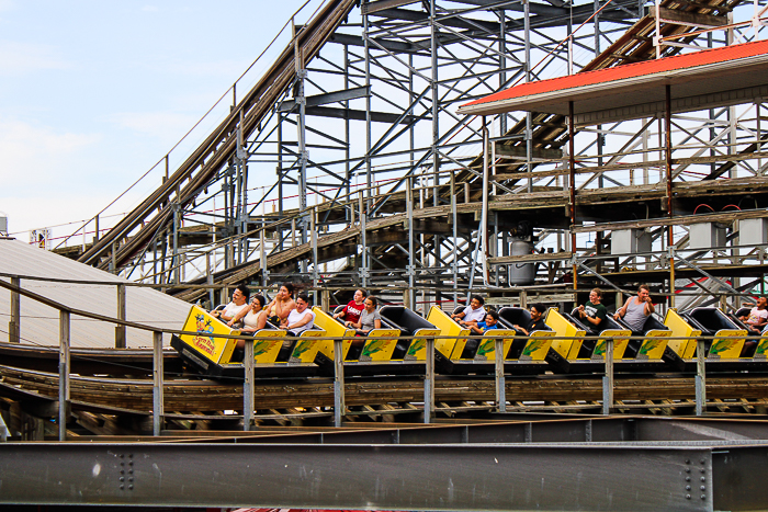 The Corn Ball Express Roller Coaster at Indiana Beach, Monticello Indiana
