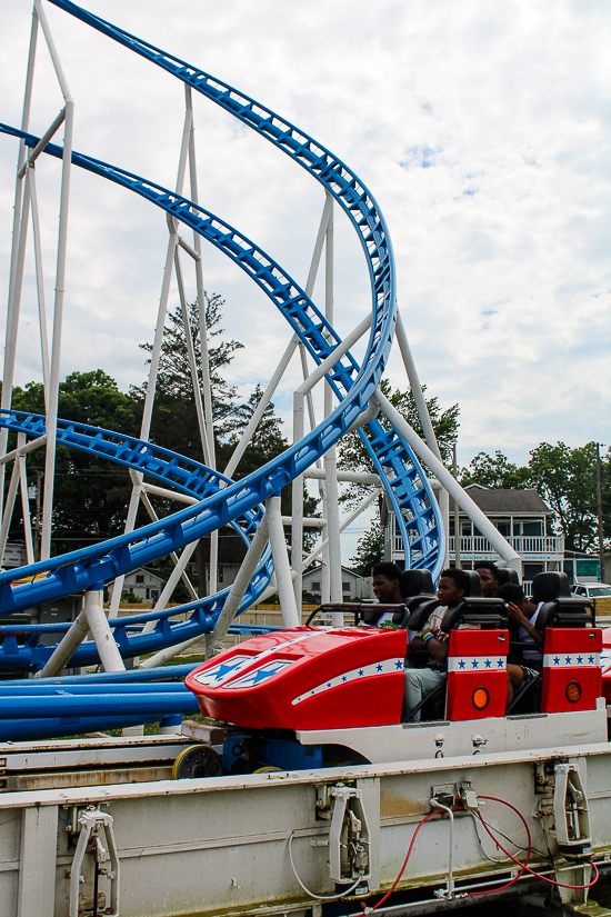 The All American Triple Loop Roller Coaster at Indiana Beach, Monticello Indiana