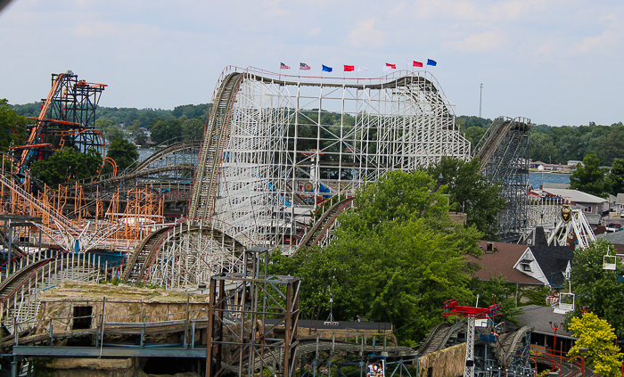 The Hoosier Hurricane Roller Coaster at Indiana Beach, Monticello Indiana