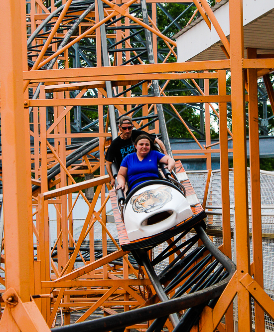 The Tig'rr Roller Coaster at Indiana Beach, Monticello Indiana