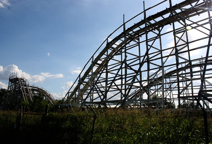 The Roller Coaster at the Abandoned Joyland Amusement Park, Wichita, Kansas