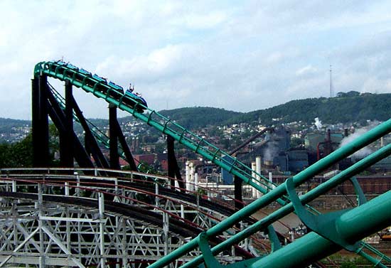 The Phantom's Revenge Rollercoaster At Kennywood Park, West Mifflin Pennsylvania