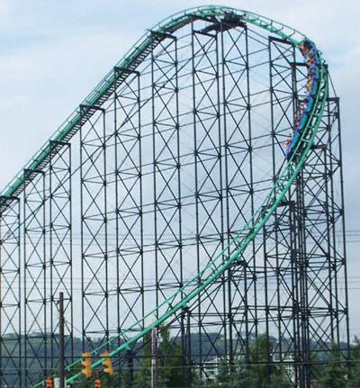 The Phantom's Revenge Rollercoaster at Kennywood Park, West Mifflin Pennsylvania