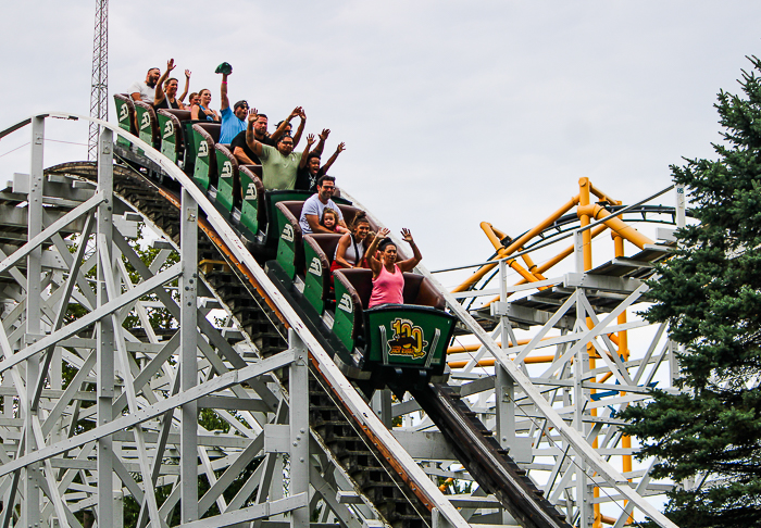 The Jack Rabbit roller coaster at Kennywood Park, West Mifflin, PA