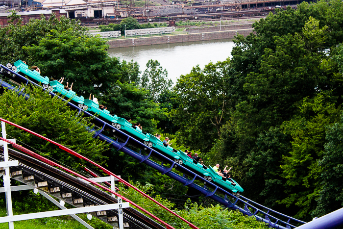 The Phantom's Revenge roller coaster at Kennywood Park, West Mifflin, PA