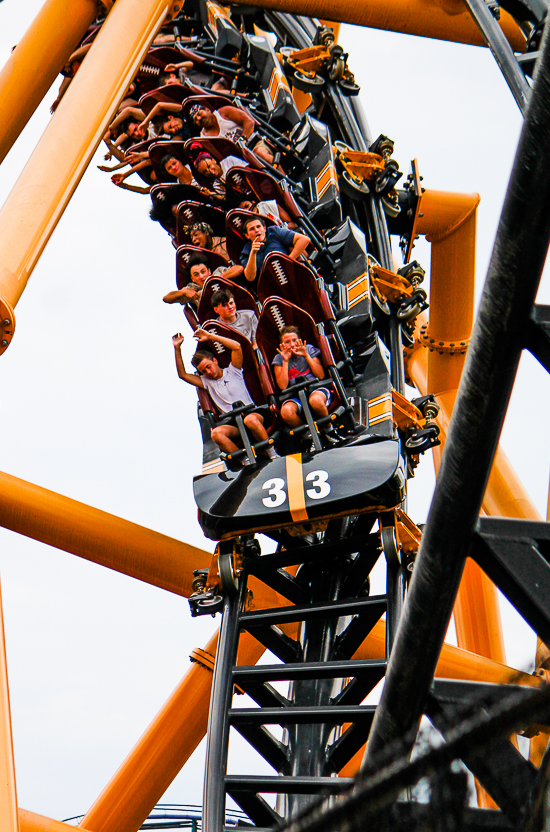 The Steel Curtain roller coaster at Kennywood Park, West Mifflin, PA