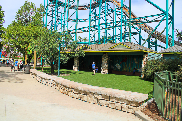 The Kentucky Flyer Rollercoaster at Kentucky Kingdom Theme Park, Louisville, Kentucky