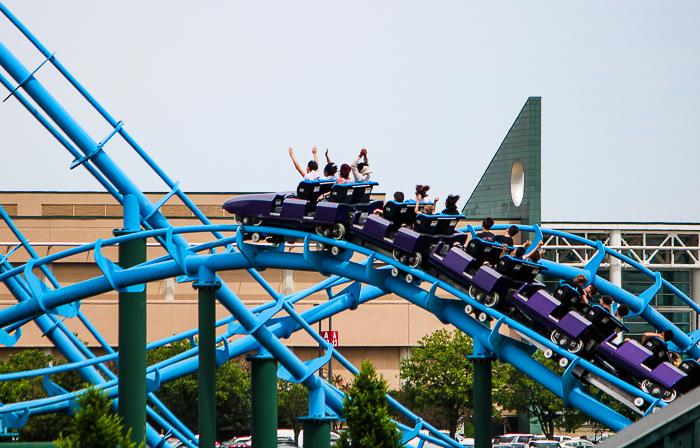 The Lightning Run Rollercoaster at Kentucky Kingdom Theme Park, Louisville, Kentucky