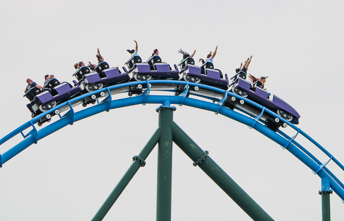 The Lightning Run Rollercoaster at Kentucky Kingdom Theme Park, Louisville, Kentucky