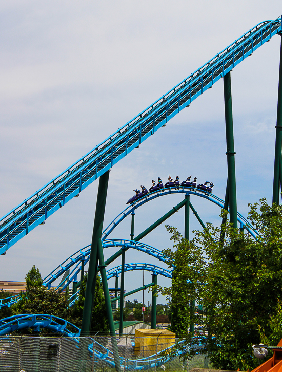 The Lightning Run Rollercoaster at Kentucky Kingdom Theme Park, Louisville, Kentucky