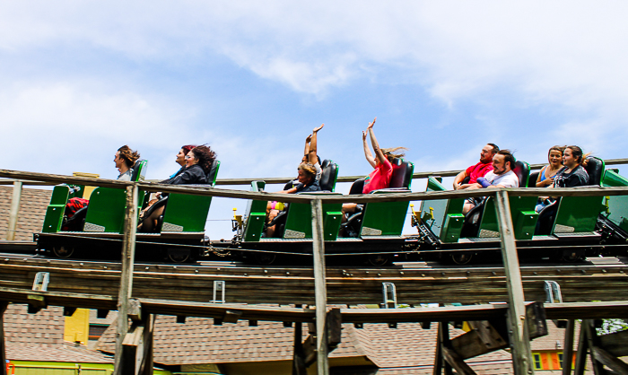 The Wilderness Run Rollercoaster at Kentucky Kingdom Theme Park, Louisville, Kentucky