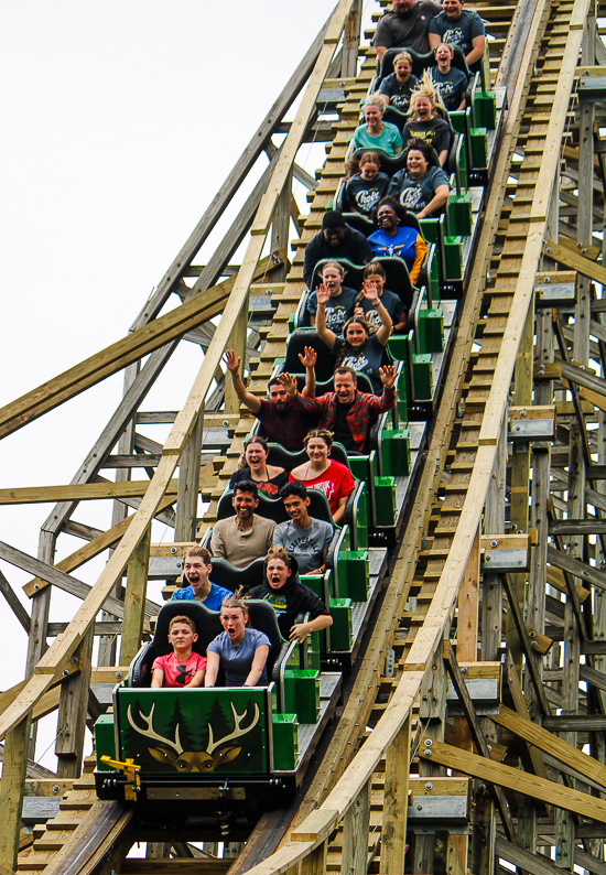 The Wilderness Run Rollercoaster at Kentucky Kingdom Theme Park, Louisville, Kentucky