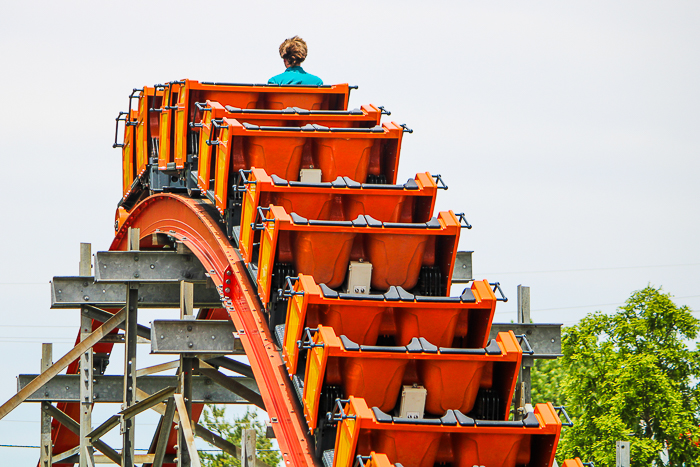 The Wind Chaser Rollercoaster at Kentucky Kingdom Theme Park, Louisville, Kentucky