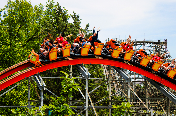 The Wind Chaser Rollercoaster at Kentucky Kingdom Theme Park, Louisville, Kentucky