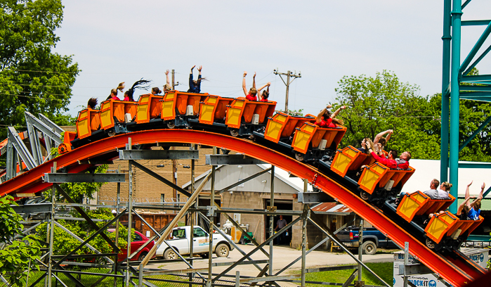 The Wind Chaser Rollercoaster at Kentucky Kingdom Theme Park, Louisville, Kentucky