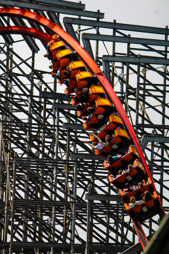 The Wind Chaser Rollercoaster at Kentucky Kingdom Theme Park, Louisville, Kentucky