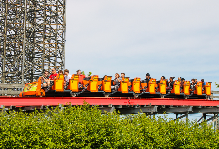 The Wind Chaser Rollercoaster at Kentucky Kingdom Theme Park, Louisville, Kentucky