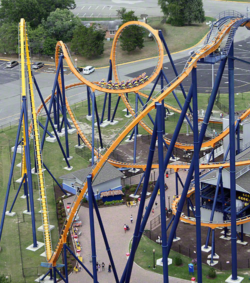 The Dominator Roller Coaster at Kings Dominion, Doswell, Virginia