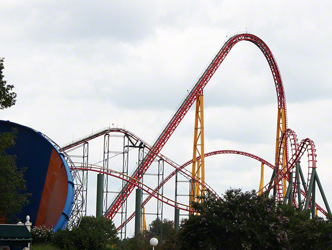 The Intimidator 305 Rollercoaster at Kings Dominion, Doswell, Virginia