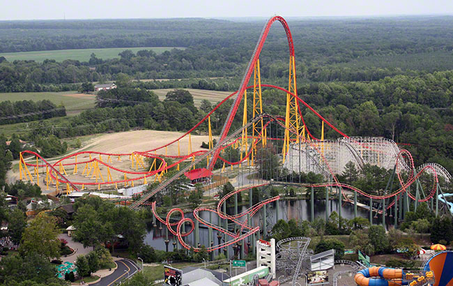 The Intimidator 305 Roller Coaster at Kings Dominion, Doswell, Virginia