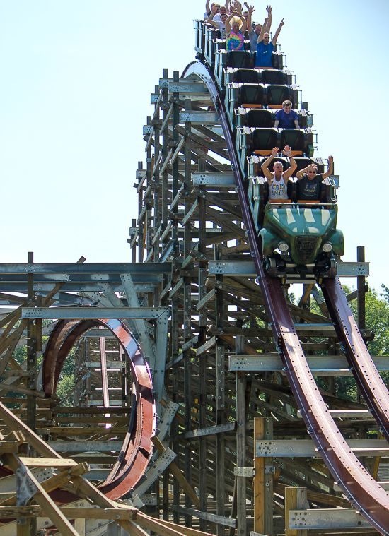 The New for 2018 Twisted Timbners Roller Coaster - The American Coaster Enthusiasts Coaster Con 41 at Kings Dominion, Doswell, Virginia