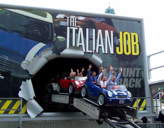 The Italian Job Stunt Track Media Day at Paramount's Kings Island, Kings Mills, Ohio