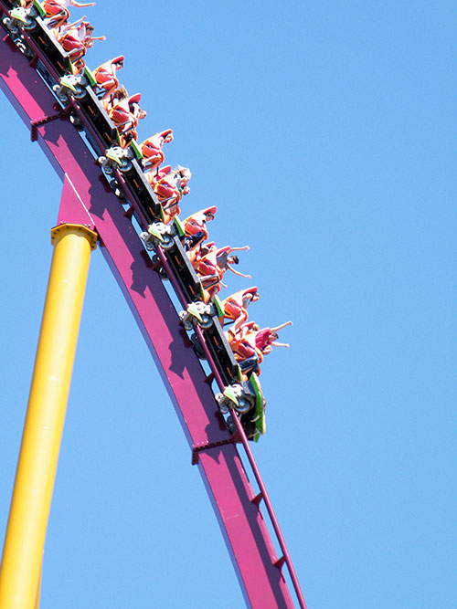 The new for 2009 Diamondback Coaster at Kings Island, Kings Mills, Ohio