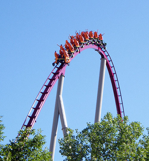 The new for 2009 Diamondback Coaster at Kings Island, Kings Mills, Ohio 