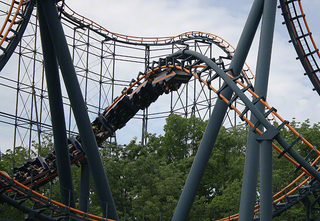 The Vortex Roller Coaster at Kings Island, Kings Mills, Ohio