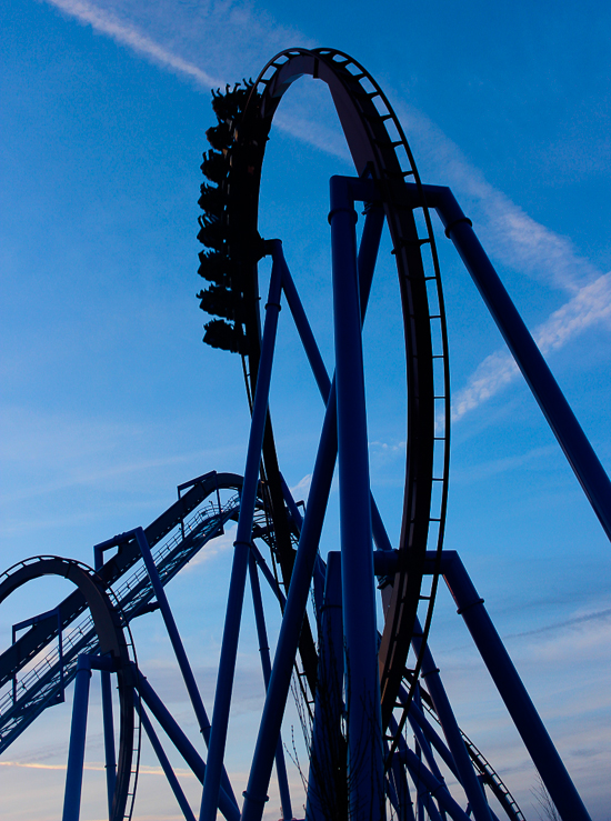 The new for 2014 Banshee Inverted Rollercoaster Media Day at Kings Island, Kings island, Ohio