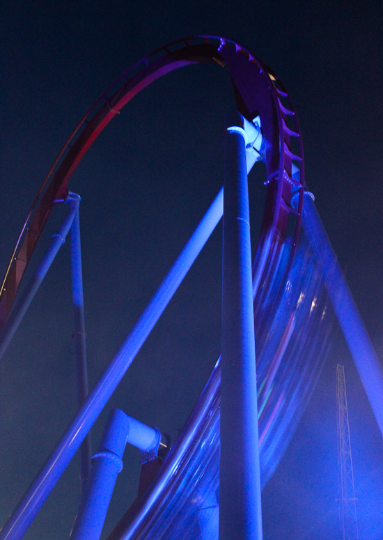 The new for 2014 Banshee Inverted Rollercoaster Media Day at Kings Island, Kings island, Ohio
