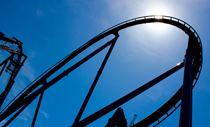 The Banshee Inverted roller coaster at Kings Island, Kings island, Ohio
