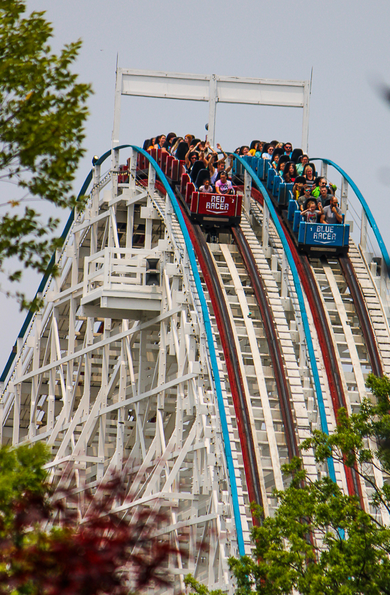 The Racer rollercoaster at Kings Island, Kings island, Ohio
